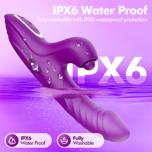 Vibrateur pour femmes 4-en-1 avec vibrations, battements, poussées et chauffage - Product Image 5