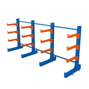 Steel Cantilever <b>Racking</b> <b>System</b> Adjustable Arm Vertical Pipe <b>Storage</b> Rack Industrial Shelving Corrosion Resistant Single Sided - Product Image 1
