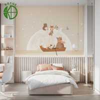 Papier peint mural 3D non auto-adhésif en vinyle, tissu textile non tissé, imperméable, moderne, décoratif pour chambre à coucher, chambre d'enfant et de bébé