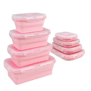 Manufacturers Directly Household Collapsible Lunch Box Simple Crisper Folding Food Container