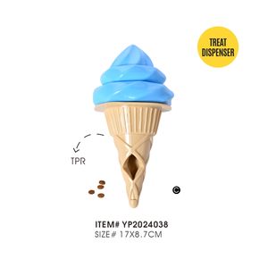 Jouet pour <span class=keywords><strong>chien</strong></span> en TPR coloré et mignon, design crème glacée <span class=keywords><strong>banane</strong></span>, distributeur de friandises à mâcher - Product Image 3