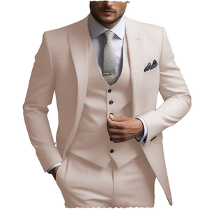 <span class=keywords><strong>Vert</strong></span> <span class=keywords><strong>sauge</strong></span> décontracté hommes costumes Slim Fit <span class=keywords><strong>mariage</strong></span> mariés smokings formel revers pointu 3 pièces ensemble mâle Blazer + gilet + pantalon - Product Image 2