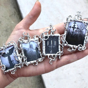 Vintage Map Pendant Palestine Amulet Jewelry for Women Hollow <b>Necklace</b> Yellow <b>Opal</b> Gold Plating for Engagement Wedding Party - Product Image 3