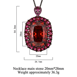 Elegant Eco-friendly <b>Copper</b> Bezel Setting Cubic Zirconia Jewelry Geometric Pendant Necklace for Wedding & Anniversary Gift - Product Image 3