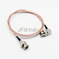 Cable Coaxial RG179 de 75 Ohmios con Conector BNC Macho a Macho, 80 cm