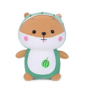 CE/ASTM OEM Wholesale Cartoon Plush Squirrel Keychain Toys Customized Stuffed Hamster For Kids Gift 2024 Summer New Toys