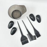 Kit professionnel de coiffure pour salon : outils de coloration capillaire, bol mélangeur, pinceaux, bonnet de protection et pinceau applicateur de teinture