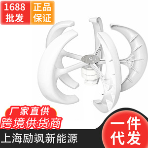 Éolienne à axe vertical Shanghai Lisa New Energy 300W 12V/24V pour systèmes de surveillance des lampadaires - Product Image 2