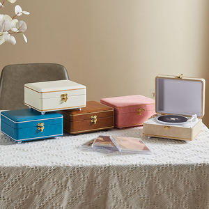 Performance supérieure Rétro Gramophone Lecteur Bluetooth <span class=keywords><strong>Valise</strong></span> Portable Stéréo Son BT Tourne-Disque Vinyle <span class=keywords><strong>pour</strong></span> Voyage à Domicile - Product Image 5