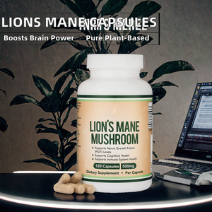 Lion's Mane Mushroom Extract Capsules Supplement for Adults 60 Capsules/<b>Bottle</b> wholesale Price Private Label - Product Image 2
