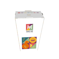 Boîte en papier kraft brun pour pop-corn Boîte à snack avec chips de fête à toit ouvert