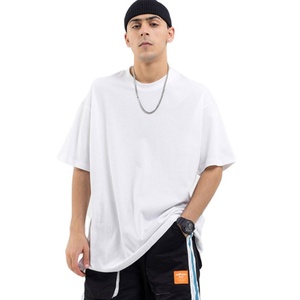 Camiseta Blanca Lisa de Manga Corta para Hombre, de la Mejor Calidad, al por Mayor, Personalizable, Estilo Urbano, Talla Grande - Product Image 1