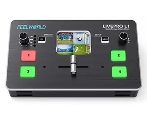 FEELWORLD Pro L1 Mixer HDMI, Multi Kamera Produksi Real Time Live Streaming Audio Video Switcher Mixer HDMI