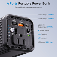 Station d'alimentation portable OEM avec logo personnalisé, 98 Wh, sortie AC, 27 000 mAh, batterie externe pour ordinateurs portables, charge rapide PD 100 W, alliage d'aluminium 2-en-1