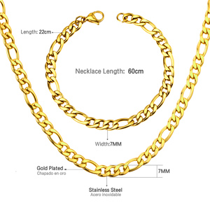 <span class=keywords><strong>Set</strong></span> <span class=keywords><strong>Collana</strong></span> <span class=keywords><strong>e</strong></span> <span class=keywords><strong>Bracciale</strong></span> da <span class=keywords><strong>Uomo</strong></span> Hip Pop in Acciaio Inossidabile 316L con Catena Cubana a Coda di Volpe - Product Image 1