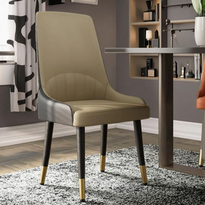 Moderner Komfortabler Grauer PU-Leder Esszimmerstuhl Gepolsterte Metallbeine Rückenlehne <span class=keywords><strong>Aalto</strong></span> K-Serie Hotel Apartment Wohnzimmer Badezimmer - Product Image 3