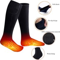 Chaussettes de ski chaudes d'hiver pour femmes auto-chauffant infrarouge lointain anti-dérapant motif imprimé manchette tricotée Logo charge bas chauffant