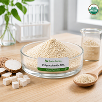 Poudre d'extrait de Poria Cocos, extrait de Fu Ling, 10% de polysaccharides, qualité alimentaire, extrait végétal