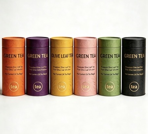 Biodegradable Custom Logo Food Grade Cylinder Cardboard <b>Container</b>, Eco Paper Tube Packaging for Coffee Beans and Tea Leaves - Product Image 1