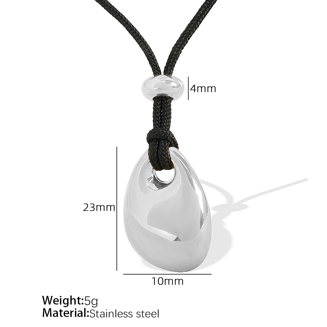 Collier argenté réglable XL100