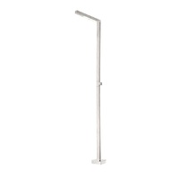 Colonne de douche extérieure HONGDEC noire en acier inoxydable avec robinet d'eau froide - Montage au sol
