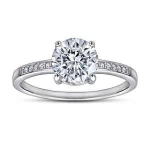 Adodo Sieraden Beste Kwaliteit Stralende Gemalen Iced Moissanite Verloving 925 Zilveren Ringen Sieraden