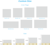 Bloc-notes personnalisé avec logo, imprimé sur 4 faces, avec palette en bois, pour fournitures scolaires et de bureau.