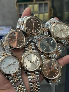 Montre de luxe pour homme en acier 904L plaqué or de qualité 5A, avec plusieurs cadrans noirs, chronographe, version lourdement lestée 3255, montre mécanique sportive - Product Image 1