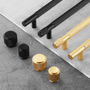 Modern Aluminum Alloy Bar Handles <b>Black</b> Gold Scandinavian Style Wardrobe Cabinet Drawer Pulls Durable Engraved Design - Product Image 3