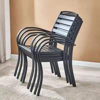 Fauteuil de jardin moderne en composite bois-plastique - Conception pliable, résistante à l'eau et durable pour hôtel, villa, parc et cuisine