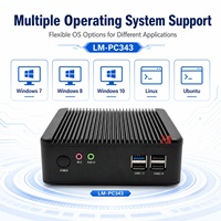 Mini PC industriel N2840 J1800 J1900 CPU 24/7 continu avec double LAN, double RS232, USB, HDMI, VGA et audio