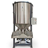 Agitateur vertical à courroie en acier inoxydable pour séchage de particules plastiques, avec moteur à noyau en cuivre, capacité 2000 kg, pour produits alimentaires et chimiques