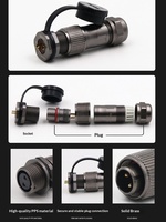Connecteur étanche IP67 pour LED et capteurs extérieurs, ensemble de prises circulaires d'aviation Weipu ST1210 ST1213 2-9 broches en alliage de zinc