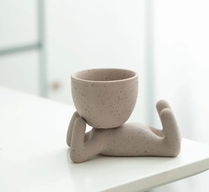 Vente en gros de pots succulents en céramique Jardinières décoratives humanoï<span class=keywords><strong>des</strong></span> créatifs Mignonnes jardinières pour bonsaïs jardinières pour cactus Mini jardinières pour plantes - Product Image 4