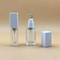 Mingsheng Tubes de luxe carrés en verre de 7 ml pour huile à lèvres, gloss et baume, flacons vides mignons en verre effet aqueux avec applicateur, personnalisables