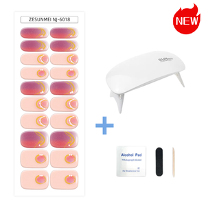 Nouveau <span class=keywords><strong>Gel</strong></span> UV Nail Sticker 3D Style Semi-Durci <span class=keywords><strong>Ongles</strong></span> Wraps avec Sun Mini Lampe Logo Personnalisé Appuyez sur <span class=keywords><strong>Faux</strong></span> <span class=keywords><strong>Ongles</strong></span> pour les Doigts - Product Image 6