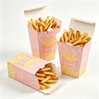 Coupelle oblique en papier kraft personnalisée pour gaufres, frites, poulet frit, pop-corn – Support conique en papier pour frites