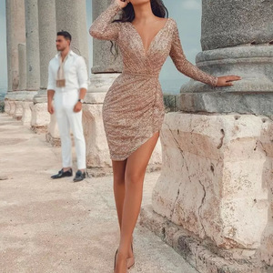 Dq721 Diseño clásico Sexy Mujer Elegancia Vestidos Borla Diamante Mini Falda Casual Rhinestone Bodycon Disfraz De <span class=keywords><strong>Scne</strong></span> - Product Image 2