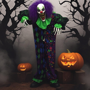 Accesorios Nuevos con Ojos Luminosos para Decoración de Halloween, Animatrónicos de Halloween, Payaso Bruja, Accesorios Animados con Sonido - Product Image 5