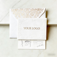 Enveloppe cadeau personnalisée avec logo de la marque AOBO, carte de vœux personnalisée, impression en relief UV, dorure à chaud, papier artistique de taille personnalisée, super qualité