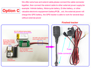 Chi Phí Thấp Xe Thông Minh/TV/Máy Tính Xách Tay GPS Tracker, Tương Thích Với DC 9V-90V, Làm Việc Với APP + Web + SMS Hệ Thống Theo Dõi - Product Image 3