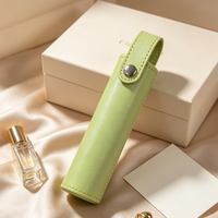 Pochette à parfum minimaliste en cuir PU avec bouton-pression, étui de protection portable pour flacon de parfum, sac cadeau personnalisé