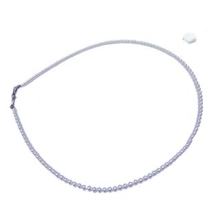 Zhuji for Xiaomi Freshwater <b>Pearl</b> <b>Necklace</b> 3-4mm Flawless Aurora Pure <b>Silver</b> Buckle Versatile Summer New Style Clavicle Chain - Product Image 5