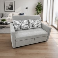 Canapé-lit compact pliable en tissu et acier, style nordique minimaliste, écologique et durable, idéal pour petit appartement, prix usine