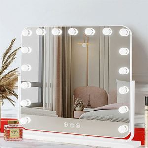 Large Rectangular Black Led Makeup <b>Mirrors</b> <b>Mirror</b> <b>Lights</b> Flat Hd Imaging <b>With</b> No Distortion Precise - Product Image 6