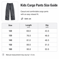 Pantalon cargo pour enfants, coupe droite, style streetwear, pour garçons et filles, taille élastique avec cordon de serrage, séchage rapide, 100% nylon, teint en pièce, personnalisable OEM