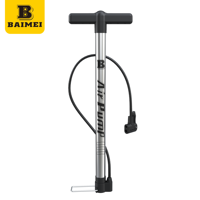 Pompe à air manuelle portable BAIMEI haute pression en acier pour vélo, mini-pompe à air multifonctionnelle pour vélo, facile à utiliser, étanche