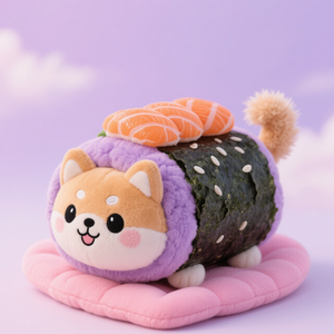 ชิบะอินุตุ๊กตาซูชิตุ๊กตาปลาแซลมอนของเล่นตุ๊กตาผ้ากำมะหยี่ผ่อนคลายเพื่อความสนุกสนาน - Product Image 1
