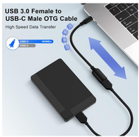 Adaptateur USB Type C vers USB 2.0, câble adaptateur USB C mâle vers USB A femelle OTG pour clé USB/lecteur de carte/téléphone/tablette