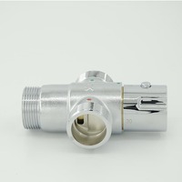 Robinet mélangeur thermostatique à poignée unique en chrome DN32 de 1 1/4 pouces, robinet mélangeur de douche en laiton pour salle de bain, chauffe-eau solaire électrique